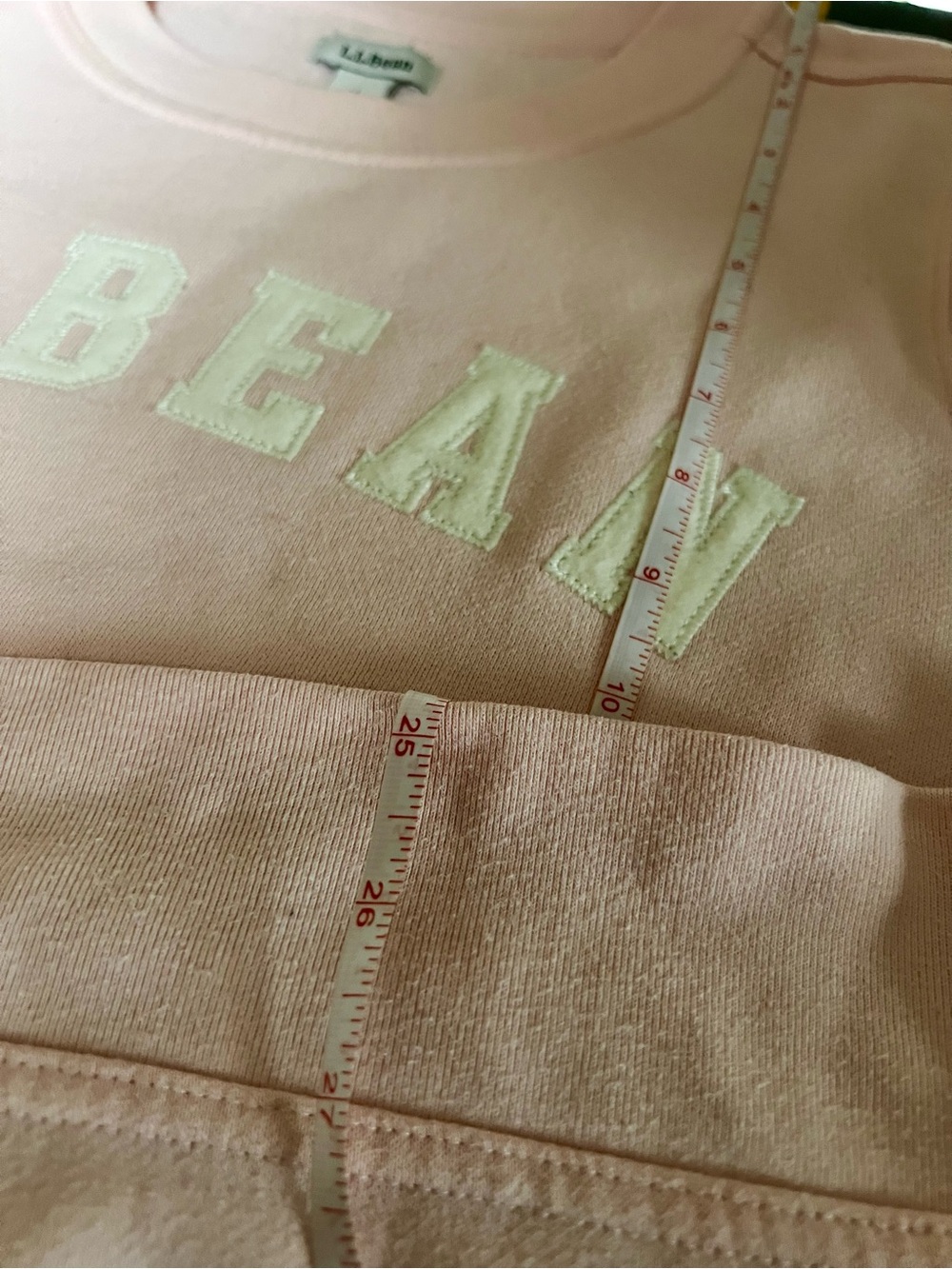 L.L. BEAN 1912 Heritage Logo Crewneck Powder Pink Sweatshirt - Picture 7 of 8